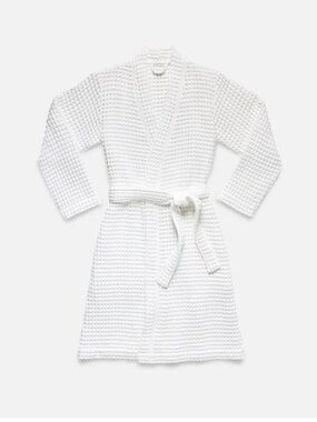 Brooklinen White Dream weave Waffle Knit Robe